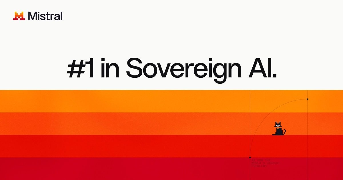 Grafis Mistral AI bertuliskan #1 in Sovereign AI