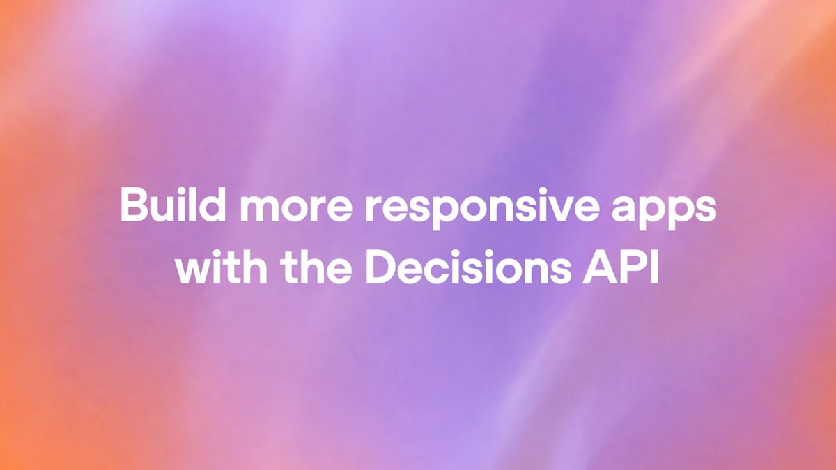 Gambar resmi OpenAI bertuliskan Build more responsive apps with the Decisions API